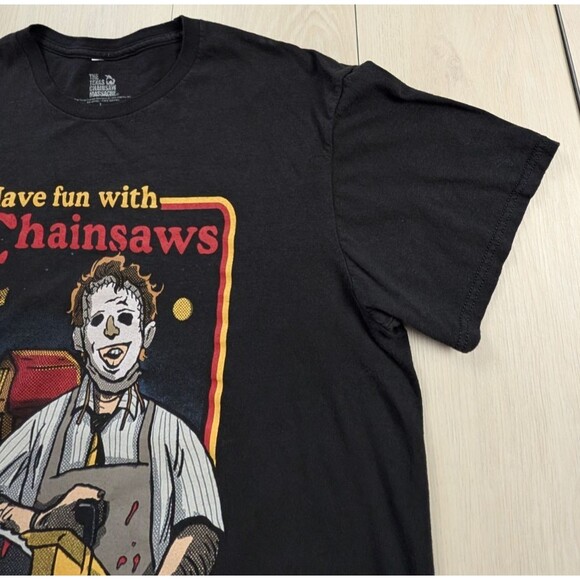 Texas Chainsaw Massacre Shirt Mens Large Black Horror Scary Movie Tee Jason Lg - Picture 3 of 8